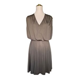 Banana Republic Olive Green Draped V-Neck Elastic Waist Dress Size Small NWT